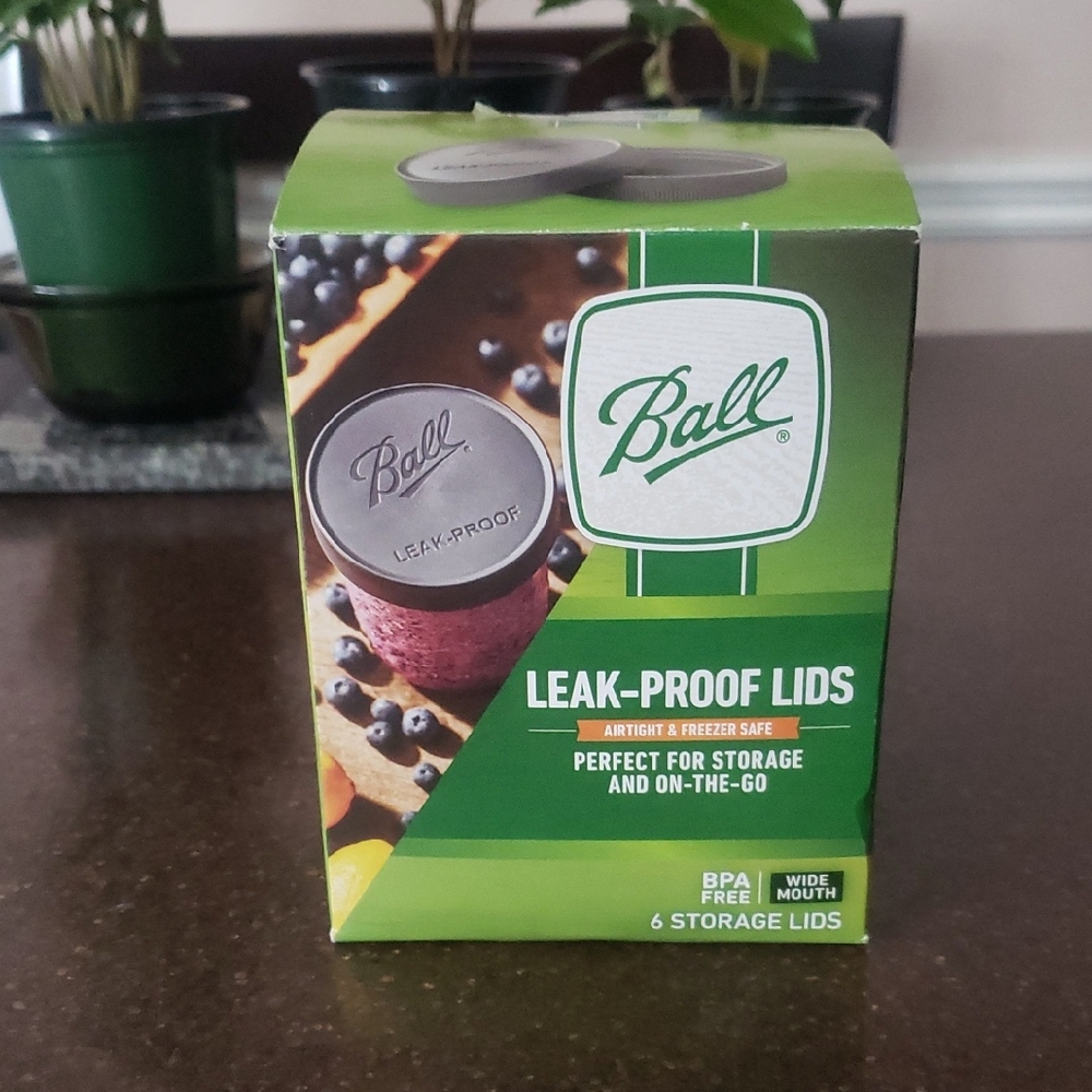 BALL Leak-Proof LIDS REGULAR MOUTH ~ Air Tight / Canning / Storage Jars / 6 Pack